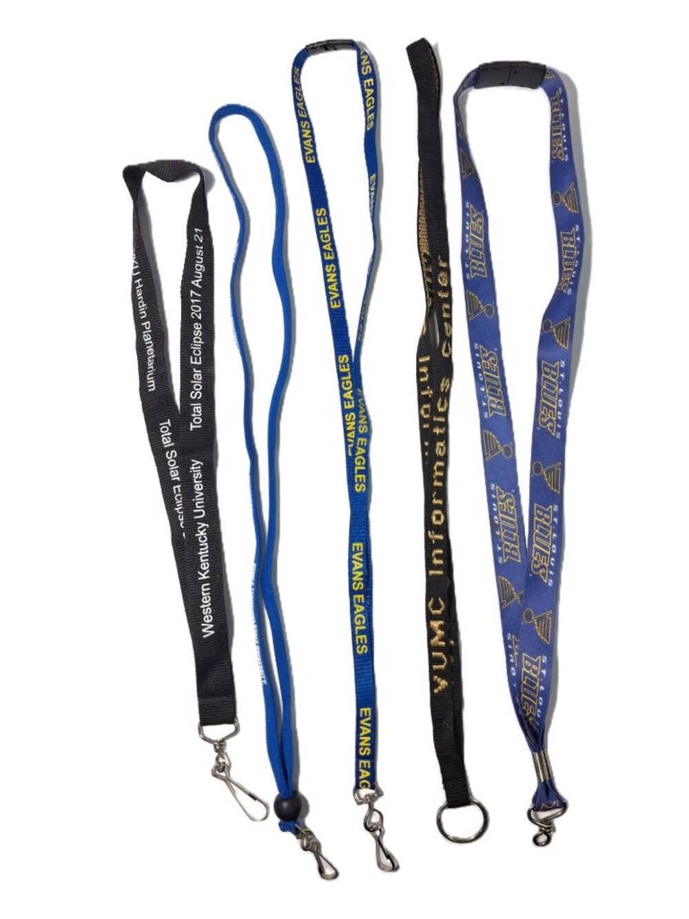 Schools Sports Lanyard Lot Various Blue Black Yellow Vintage Mod